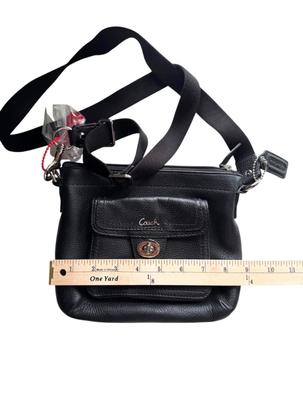 Coach Black Pebbled Leather Crossbody Bag